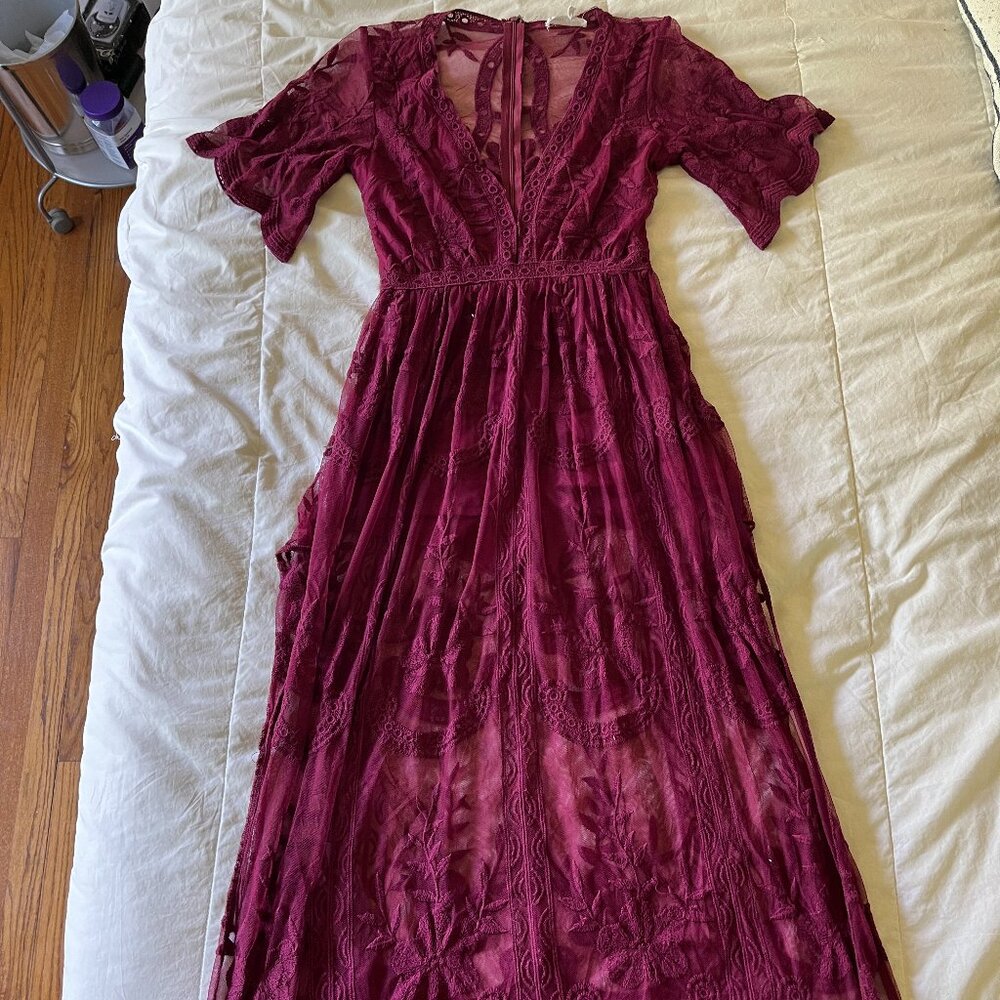 Honey Punch Burgundy Romper